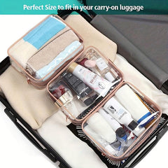 Transparent Waterproof Square Cosmetic Bag Plastic Makeup Storage Organizer