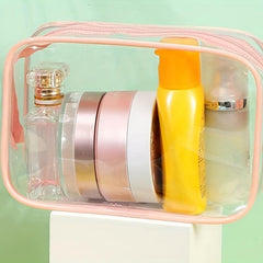 Transparent Waterproof Square Cosmetic Bag Plastic Makeup Storage Organizer