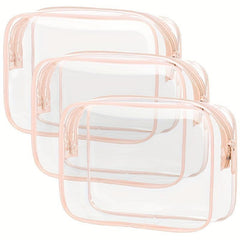 Transparent Waterproof Square Cosmetic Bag Plastic Makeup Storage Organizer
