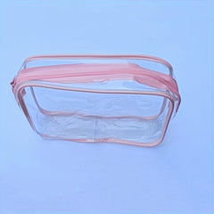 Transparent Waterproof Square Cosmetic Bag Plastic Makeup Storage Organizer