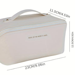 Solid Foldable Pillow Makeup Bag PU Small Toiletry Bag Waterproof