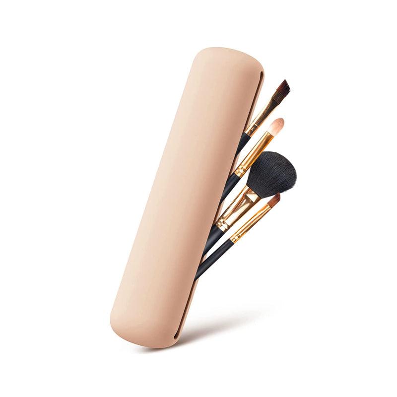 Silicone Cylinder Makeup Brush Holder Waterproof Travel Case