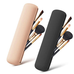 Silicone Cylinder Makeup Brush Holder Waterproof Travel Case