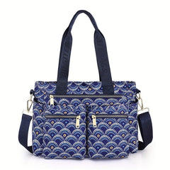 Geometric Pattern Crossbody Bag for Travel Shopping