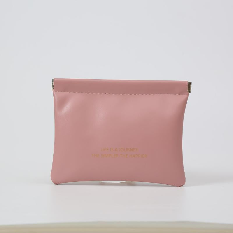 Mini Lipstick Storage Bag Faux Leather Coin Purse