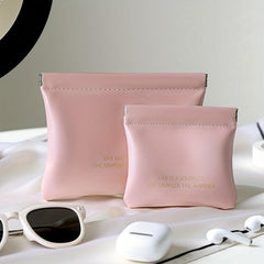 Mini Lipstick Storage Bag Faux Leather Coin Purse