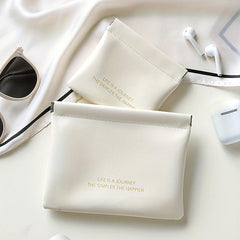 Mini Lipstick Storage Bag Faux Leather Coin Purse