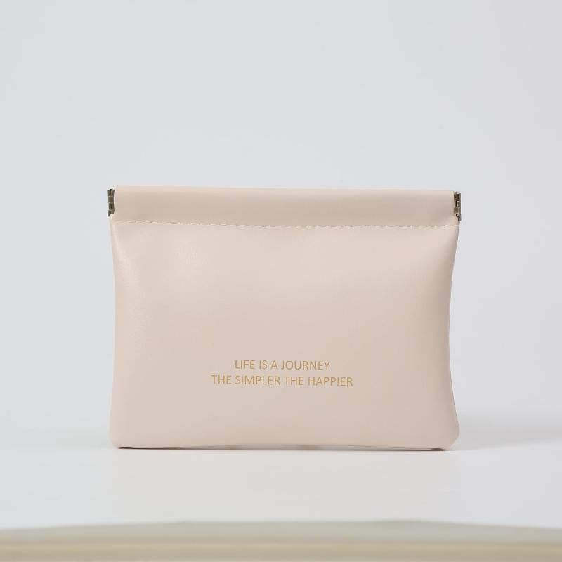 Mini Lipstick Storage Bag Faux Leather Coin Purse