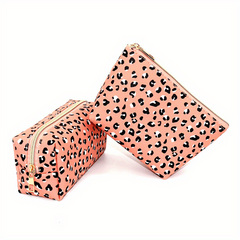Leopard Pattern Makeup Zipper Pouch Cosmetic Bag