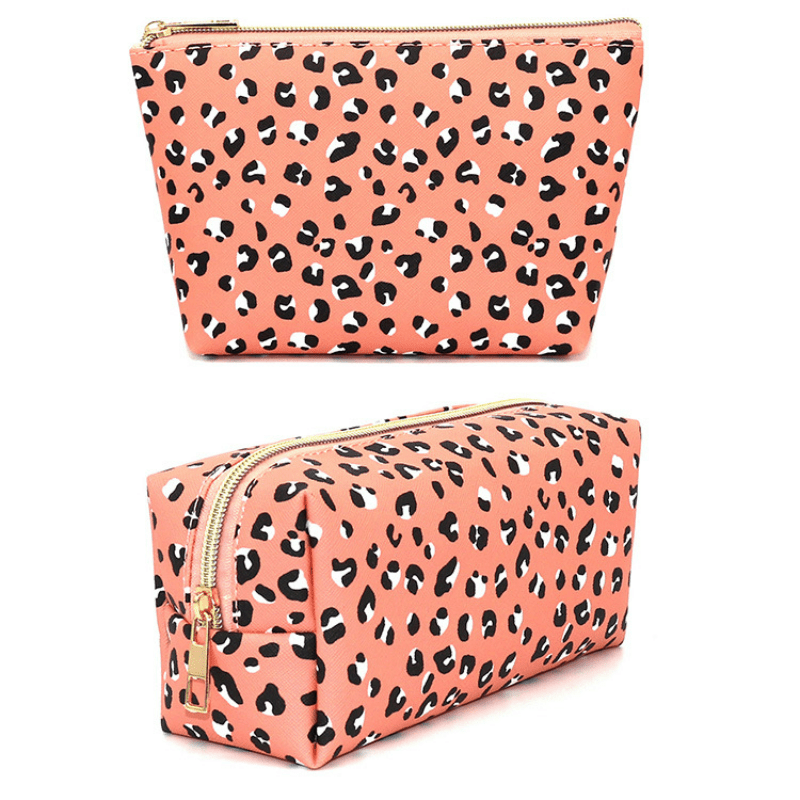 Leopard Pattern Makeup Zipper Pouch Cosmetic Bag