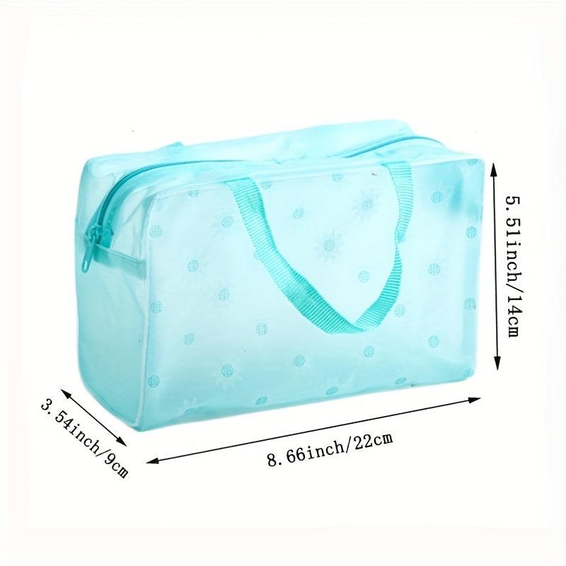 Waterproof Flower Pattern Toiletry Bag Portable Cosmetic Makeup Organizer