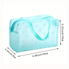 Waterproof Flower Pattern Toiletry Bag Portable Cosmetic Makeup Organizer