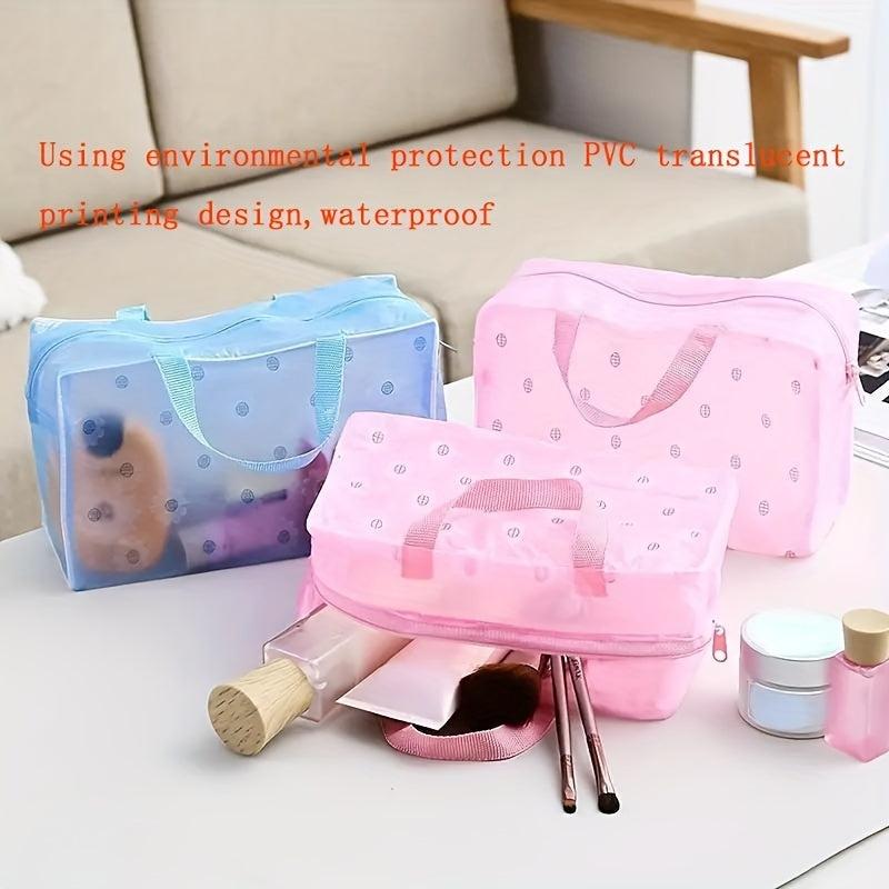 Waterproof Flower Pattern Toiletry Bag Portable Cosmetic Makeup Organizer