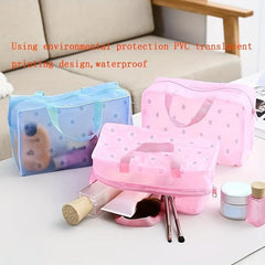 Waterproof Flower Pattern Toiletry Bag Portable Cosmetic Makeup Organizer