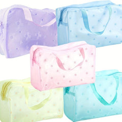 Waterproof Flower Pattern Toiletry Bag Portable Cosmetic Makeup Organizer