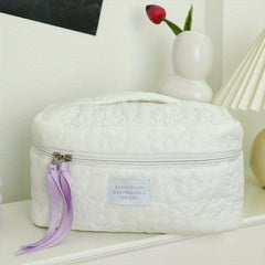 Flower Pattern Makeup Bag Zipper Travel Cosmetic Bag