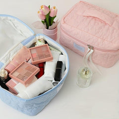 Flower Pattern Makeup Bag Zipper Travel Cosmetic Bag
