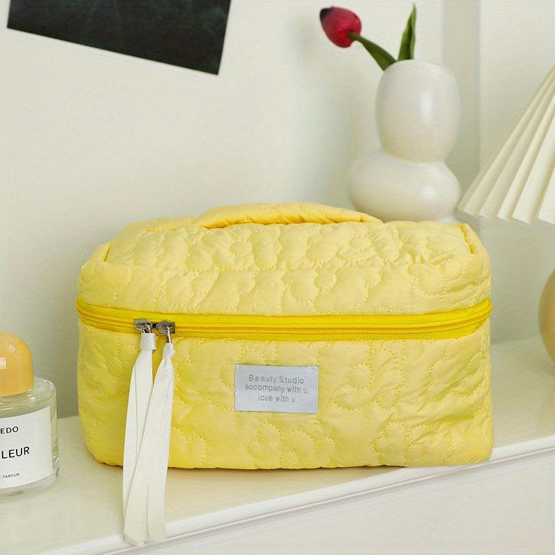 Flower Pattern Makeup Bag Zipper Travel Cosmetic Bag