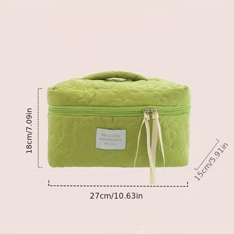 Flower Pattern Makeup Bag Zipper Travel Cosmetic Bag