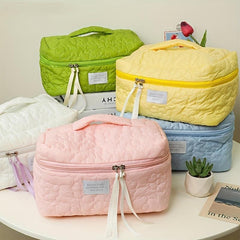 Flower Pattern Makeup Bag Zipper Travel Cosmetic Bag