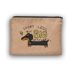 Cartoon Dog Pattern Portable Cosmetic Bag Travel Makeup Bag with Zipper