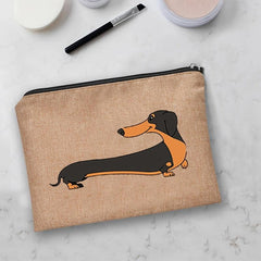 Cartoon Dog Pattern Portable Cosmetic Bag Travel Makeup Bag with Zipper