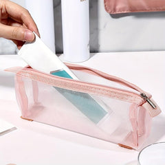 Foldable Makeup Bag 4 Removeable Pockets Nylon Mesh Separation Makeup Bag