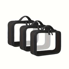 Transparent Cosmetic Zipper Bag Lightweight Organizer Toiletry Wash Bag