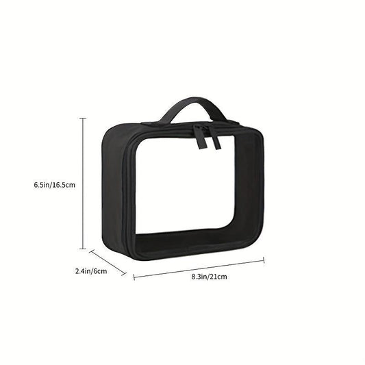 Transparent Cosmetic Zipper Bag Lightweight Organizer Toiletry Wash Bag