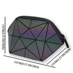 Geometric Cosmetic Bag Luminous Storage Large Capacity Travel Portable Bag