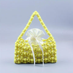 Beaded Hollow Handbag With Drawstring Inner Bag