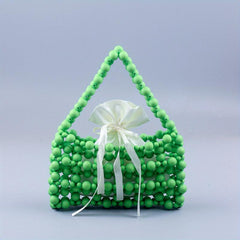 Beaded Hollow Handbag With Drawstring Inner Bag