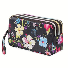 Vintage Floral Print Large Wallet Clutch Coin Purse