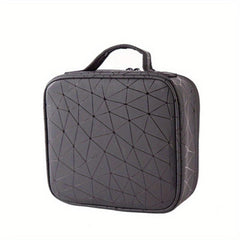 Portable Geometric Pattern Travel Makeup Bag