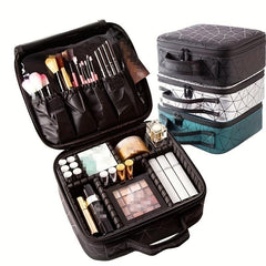 Portable Geometric Pattern Travel Makeup Bag