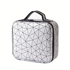 Portable Geometric Pattern Travel Makeup Bag