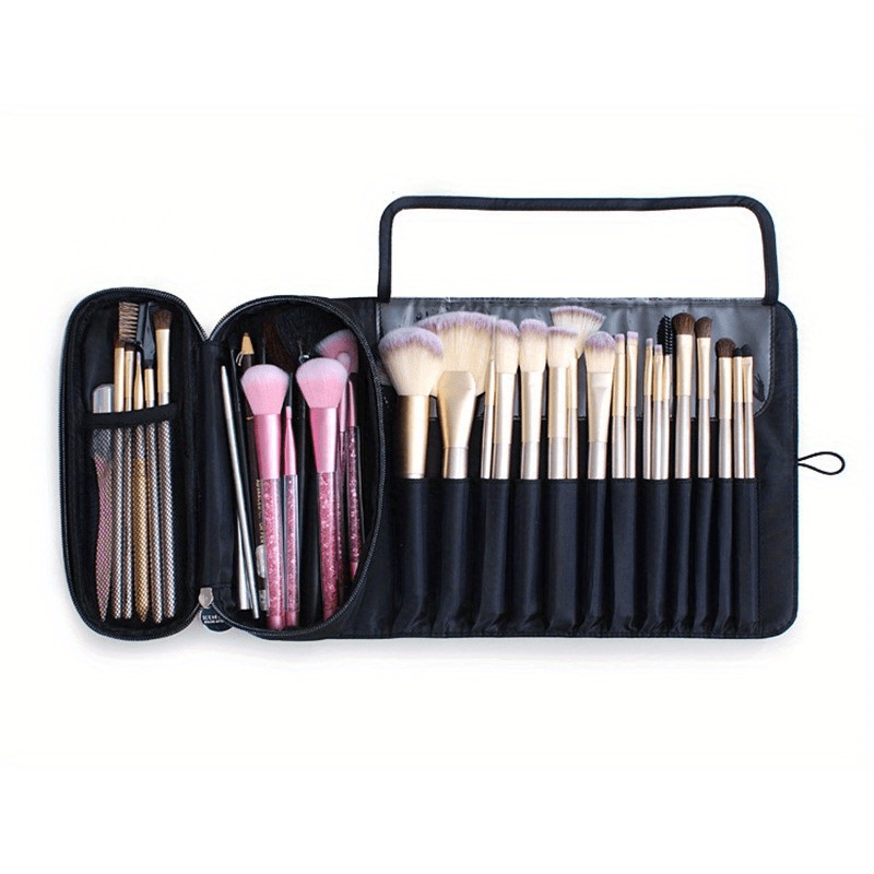 Portable Makeup Brush Bag Lightweight Foldable Organizer