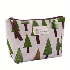 Leaf Print Carry All Pouch Cosmetic Storage Bag Coin Purse