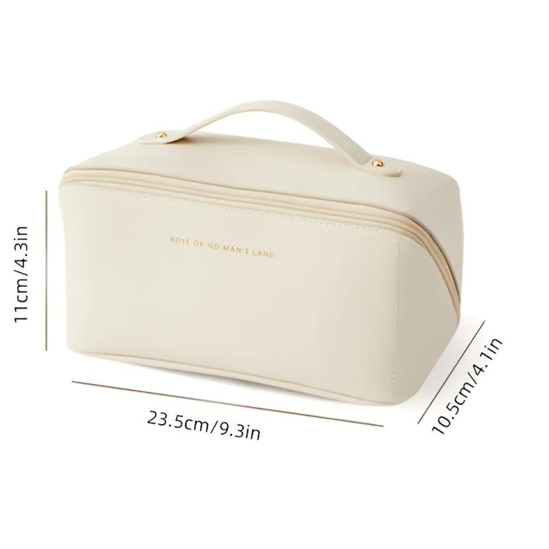 Women's Zipper Cosmetic Bag Faux Leather Makeup Organizer