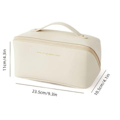 Women's Zipper Cosmetic Bag Faux Leather Makeup Organizer