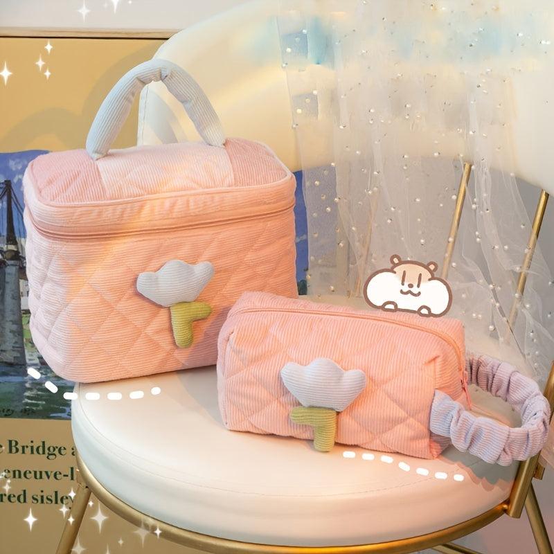 Zipper Cosmetic Bag Makeup Organizer Toiletry Wash Bag