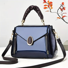 Classic Square Shoulder Bag Faux Leather for Work