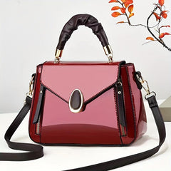 Classic Square Shoulder Bag Faux Leather for Work
