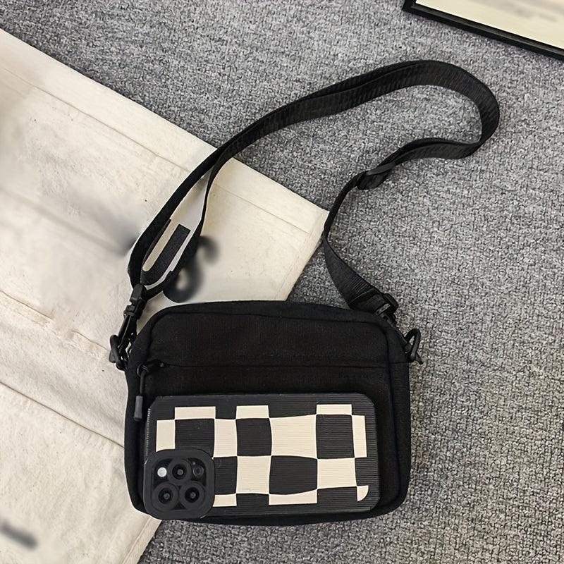 Canvas Square Shoulder Bag Small Satchel Bag