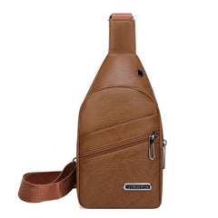 Men's PU Leather Chest Bag