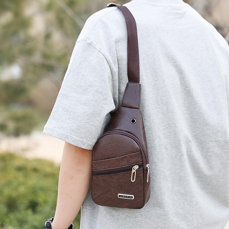 Men's PU Leather Chest Bag