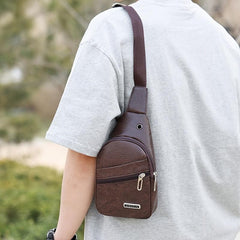 Men's PU Leather Chest Bag