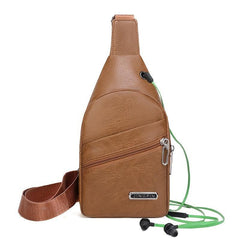 Men's PU Leather Chest Bag