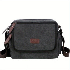 Men's Vintage Canvas Crossbody Bag Multifunctional Shoulder Bag