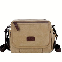 Men's Vintage Canvas Crossbody Bag Multifunctional Shoulder Bag